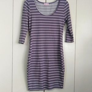 Womens quarter sleeve dress Pink Lily